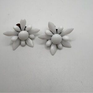 Vintage Thermoset Floral Earrings Western Germany